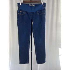 DL1961 Angel Mid-Rise Skinny Ankle Maternity Jeans in Mariner - Size 27